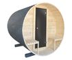 Sauna exterioară - Sauna Uscată - Lemn de brad - Colecția Antracit - Până la 400cm - 1900mm x 2200mm, Soba pe lemne