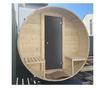 Sauna exterioară - Sauna Uscată - Lemn de brad - Colecția Antracit - Până la 400cm - 1900mm x 2200mm, Soba pe lemne