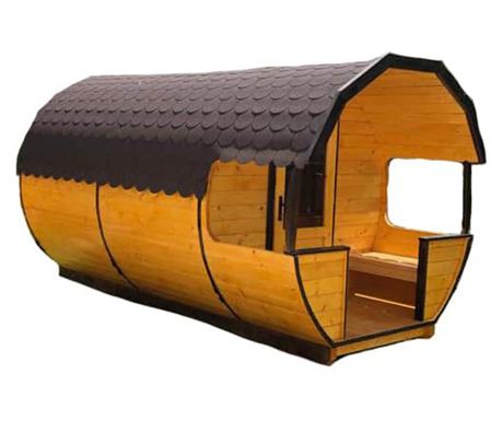 Sauna exterioara - Sauna Uscata - Lemn de brad -  Colecția Vitality - Pana la 400cm -