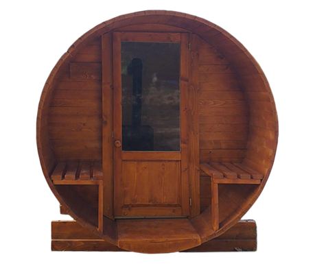 Sauna exterioară - Sauna Uscată - Lemn de brad - Colectia Acasa - Până la 400cm - 4000mm x 2200mm, Soba pe lemne