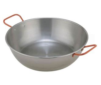 Polírozott Paella mély, füles szeletsütő 24 cm