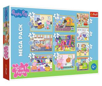 PUZZLE TREFL 10IN1 INTALNESTE-O PE PEPPA PIG