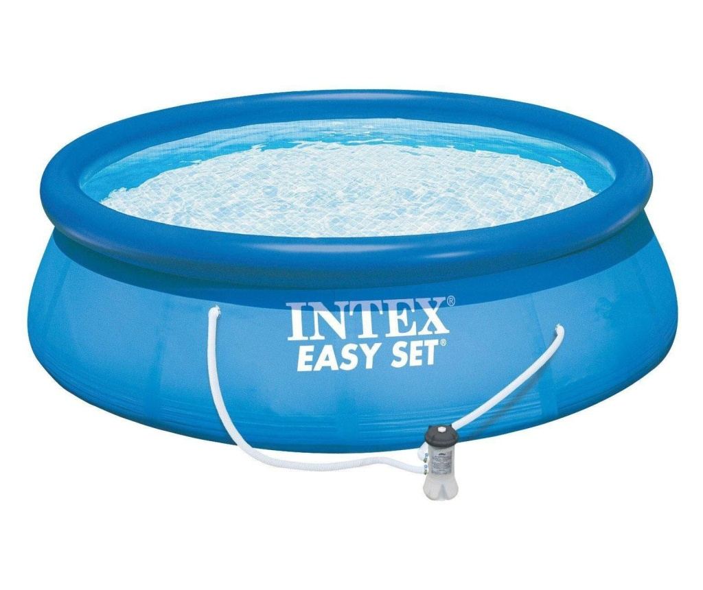 Семеен басейн с помпа и аксесоари, Easy Set, Intex 28132, 366 x 76 см ...