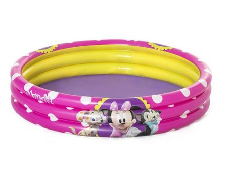 Piscina Minnie Mouse gonflabila, pentru copii 2 ani+, Bestway 91079, 122 x 25 cm, 140 litri