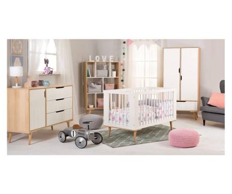 KLUPS SOFIE Bijela Natural Dječja soba i namještaj za bebe