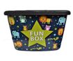 Kućica za pohranu za djecu, 50 litara, FUN BOX V2, višebojno sa životinjicama