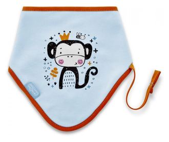 Baveta cu suport pentru suzeta Triangle BabyJem (Culoare: Roz)