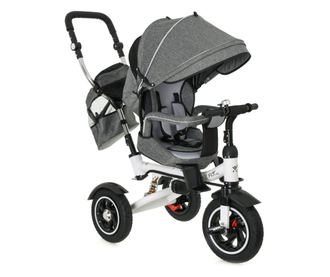 Детска триколка и количка Premium TRIKE FIX V3, цвят сив