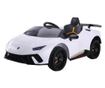 Elektromos Lamborghini Huracan fehér színben, távirányítóval, 2 motorral, max. 30 kg súly, 6571