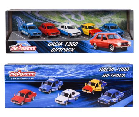 MAJORETTE ΣΕΤ 5 ΜΕΤΑΛΛΙΚΑ ΑΥΤΟΚΙΝΗΤΑΚΙΑ DACIA 1300 7.5CM