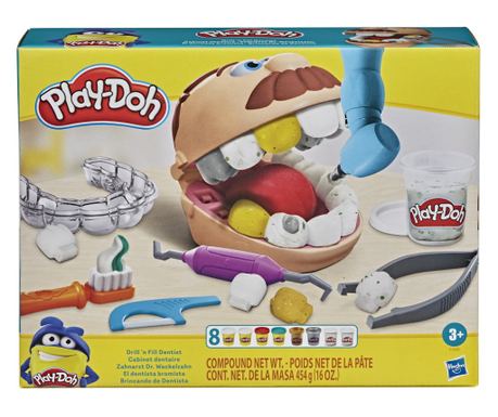 PLAY-DOH DENTISTA KÉSZLET TARTOZÉKOKKAL ÉS SZÍNES FOGAKKAL