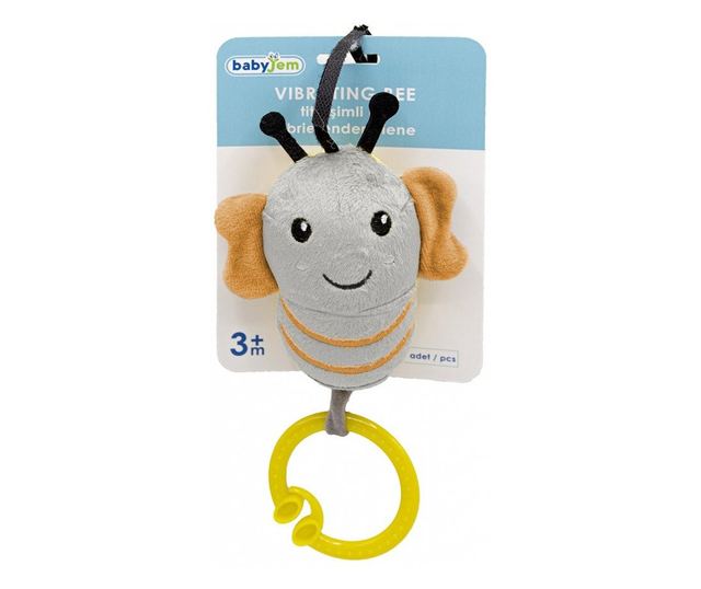 BabyJem Baby vibrációs játék, mackóméh, 6 hónap+ (szín: sárga)