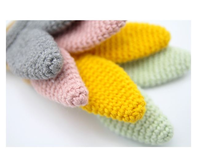 Pamut fogzású játék fából készült gyűrűvel BabyJem Amigurumi (Szín: szürke)