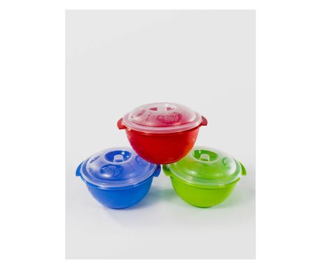 2,5-litrska plastična posoda s pokrovom in vzorcem, Sterk, različne barve