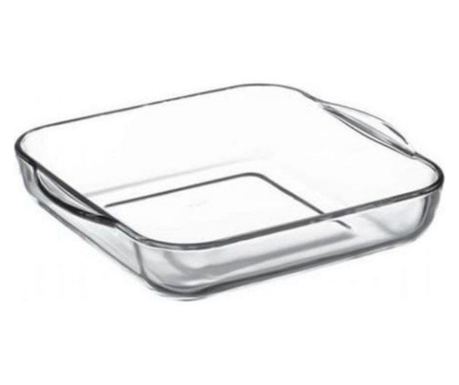 Vas termorezistent cu capac sticlă, 2 Litri, Borcam, 59034