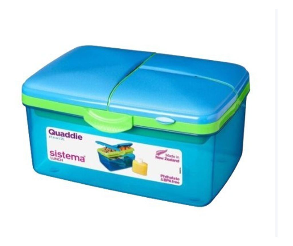 Cutie alimente plastic compartimentata 2L, Lunch Quaddie 3970-02