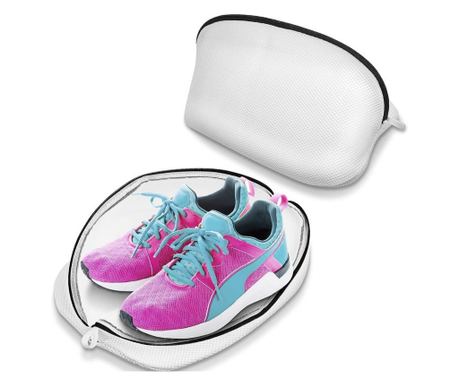 Komplet 2 poliestrskih vrečk za pranje s zadrgo za pranje in zaščito čevljev in majhnih oblačil, 42 x 24 x 24 cm