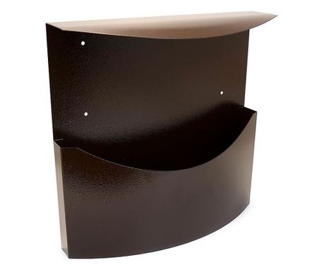 Кафява кутия за вестници/реклами с покрив, размер C4, 34x11.5x33 см, Damech