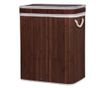 Cos rufe, 3 compartimente, bambus, maro, 100 L, 50x31x63 cm, Springos