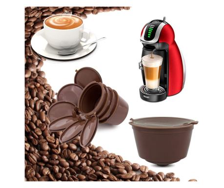 Комплект от 5 многократни капсули за кафе машини Dolce Gusto