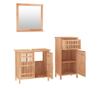 Мебелен комплект за баня, 3 части, масивно дърво орех thumbnail 3