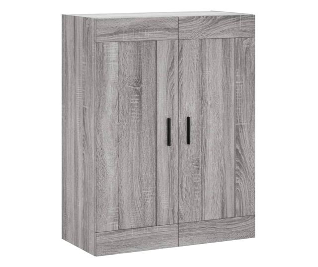 Висок шкаф, сив сонома, 69,5x34x180 см, инженерно дърво