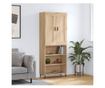 Висок шкаф, дъб сонома, 69,5x34x180 см, инженерно дърво