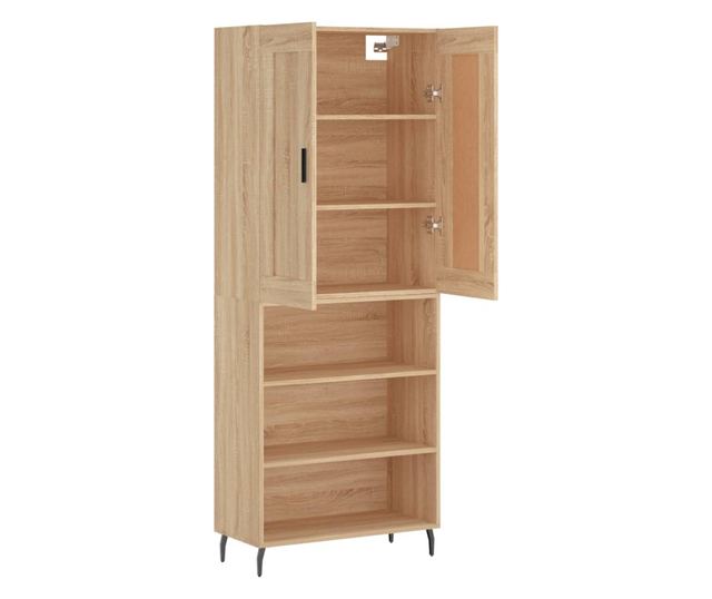 Висок шкаф, дъб сонома, 69,5x34x180 см, инженерно дърво