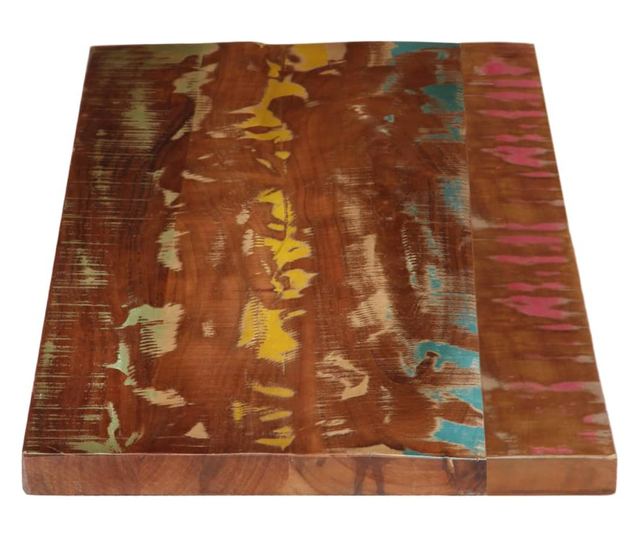 tömör újrahasznosított fa téglalap alakú asztallap 160x50x2,5cm