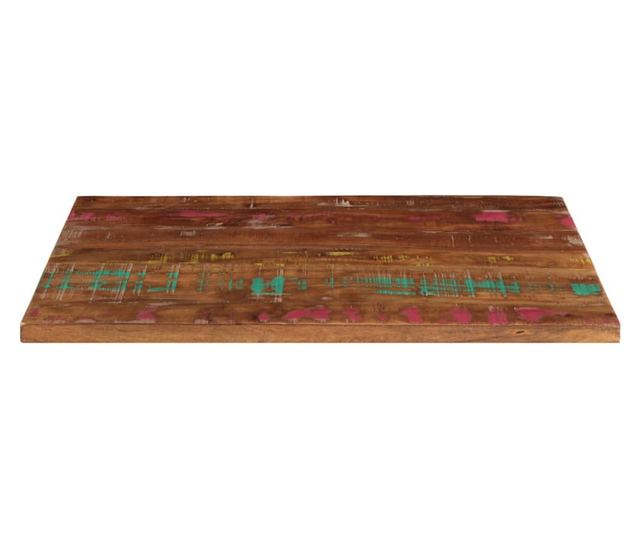 tömör újrahasznosított fa téglalap alakú asztallap 90x70x3,8 cm