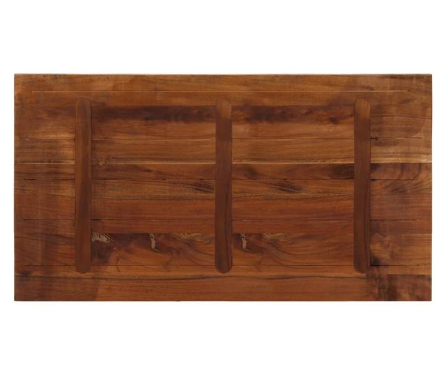 tömör újrahasznosított fa téglalap alakú asztallap 120x60x2,5cm