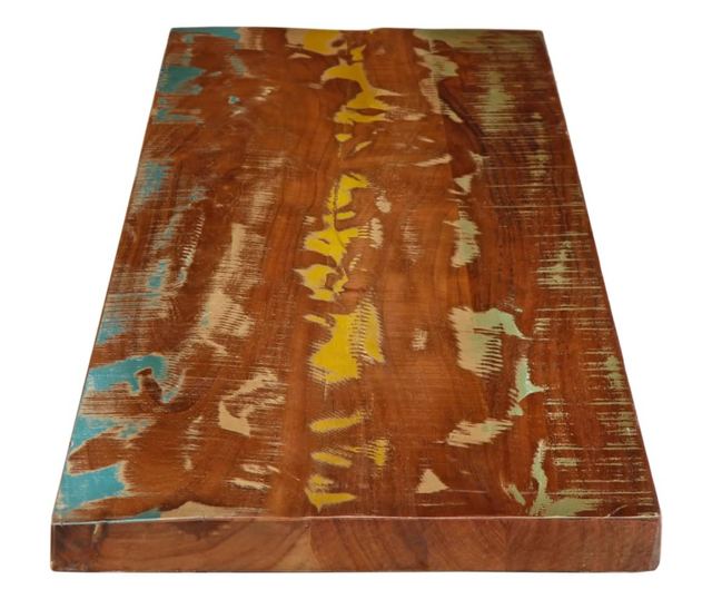 tömör újrahasznosított fa téglalap alakú asztallap 160x20x2,5cm