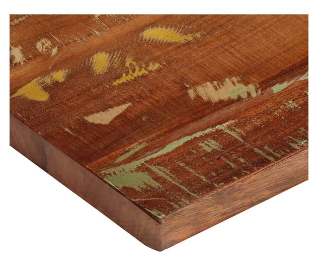 tömör újrahasznosított fa téglalap alakú asztallap 140x20x3,8cm