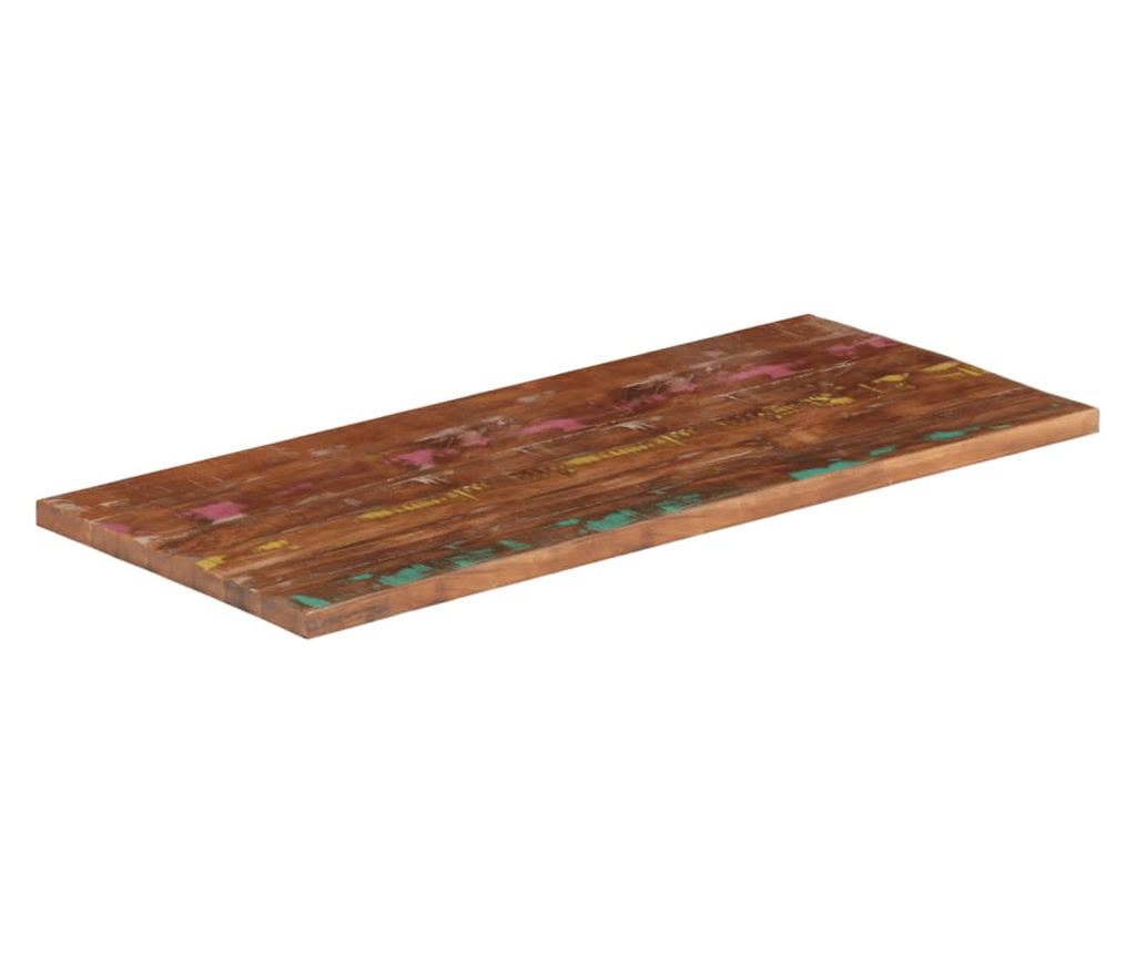 Stolní deska 100x50x3,8cm obdélníková masivní recyklované dřevo - 2