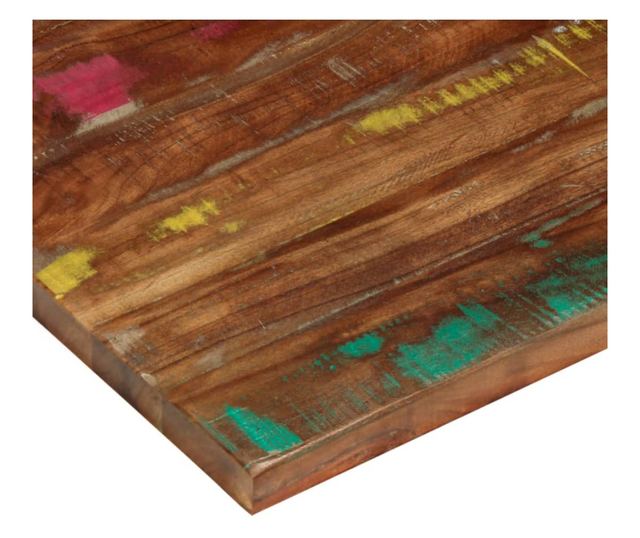 tömör újrahasznosított fa téglalap alakú asztallap 120x50x2,5cm