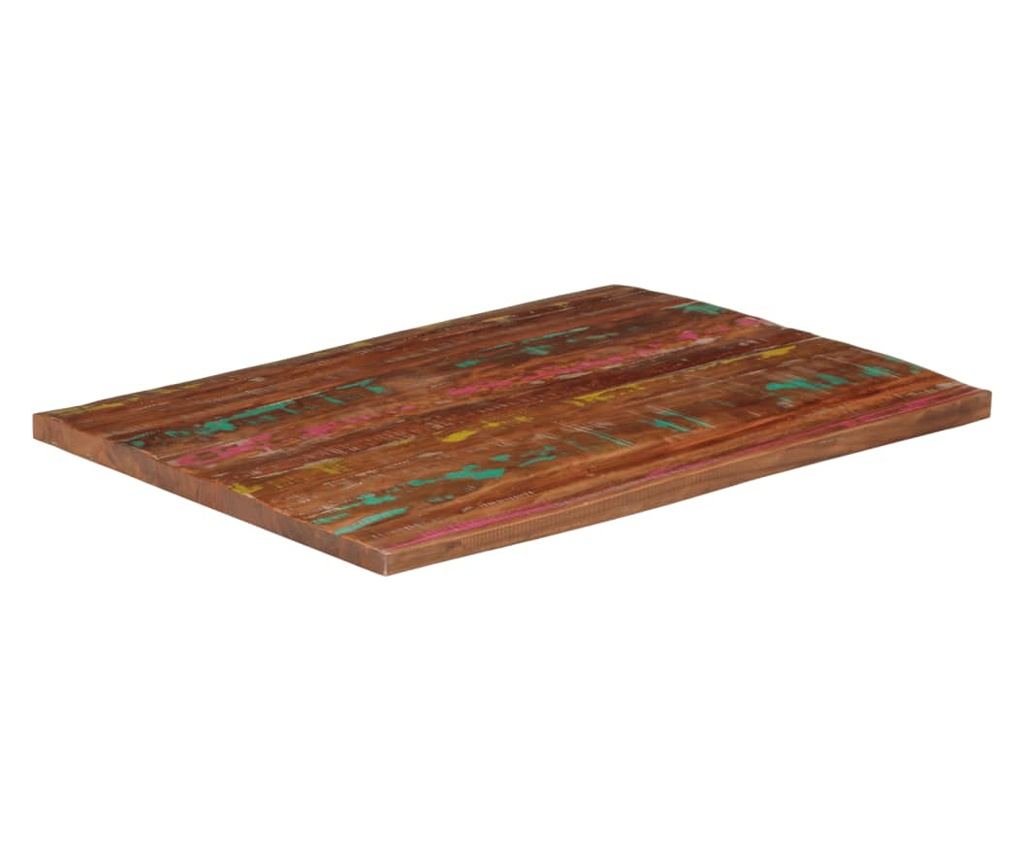 Stolní deska 100x80x3,8cm obdélníková masivní recyklované dřevo - 2