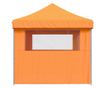 narancssárga összecsukható felugró rendezvénysátor 3oldalfallal