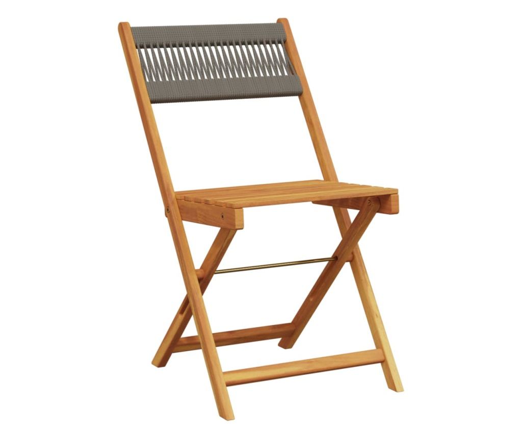 Skládací zahradní židle 8 ks šedé masivní akáciové dřevo - 3
