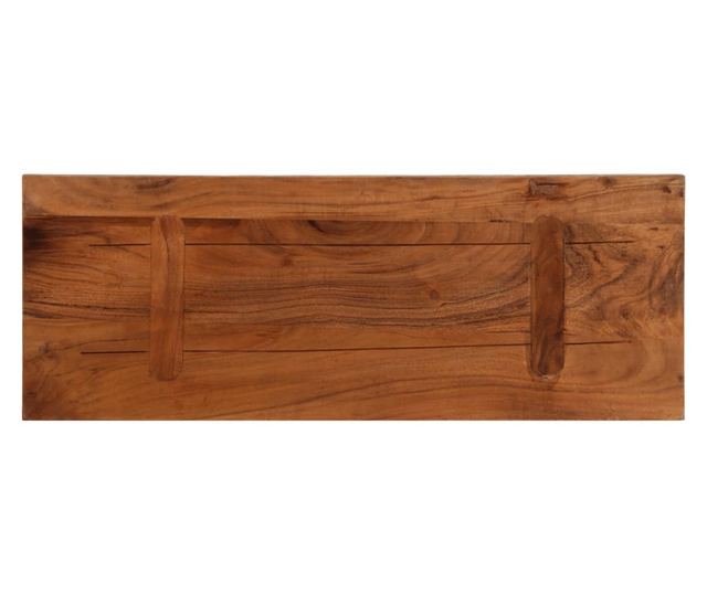 tömör újrahasznosított fa téglalap alakú asztallap 90x20x2,5 cm