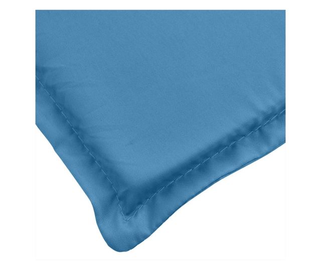 4 db melange kék szövet magas háttámlájú székpárna 120x50x4 cm