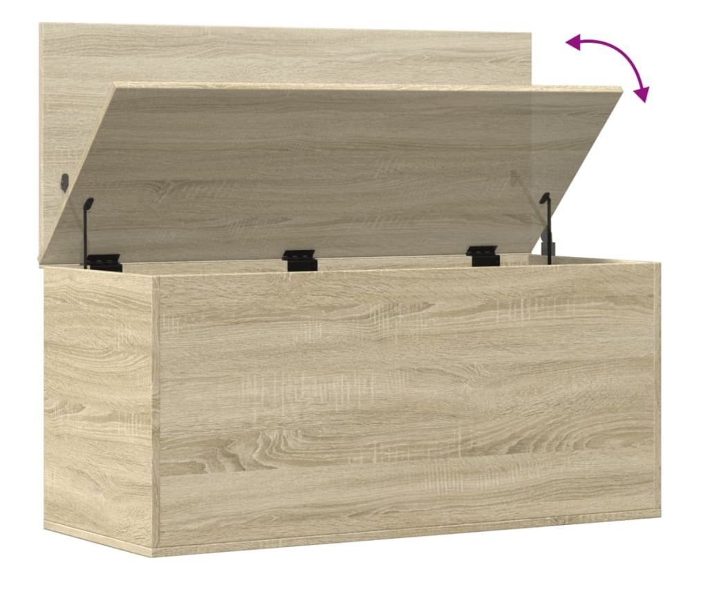 Úložný regál dub sonoma 100 x 42 x 46 cm kompozitní dřevo - 8