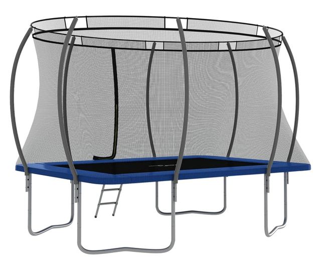 négyszögű trambulinszett 335 x 244 x 90 cm 150 kg