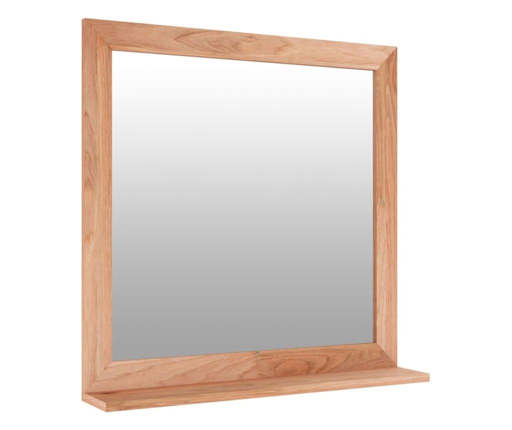 Мебелен комплект за баня, 3 части, масивно дърво орех - 8