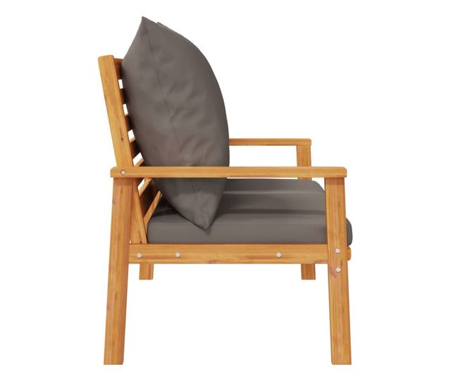 tömör akácfa kerti kanapé párnával 120 cm