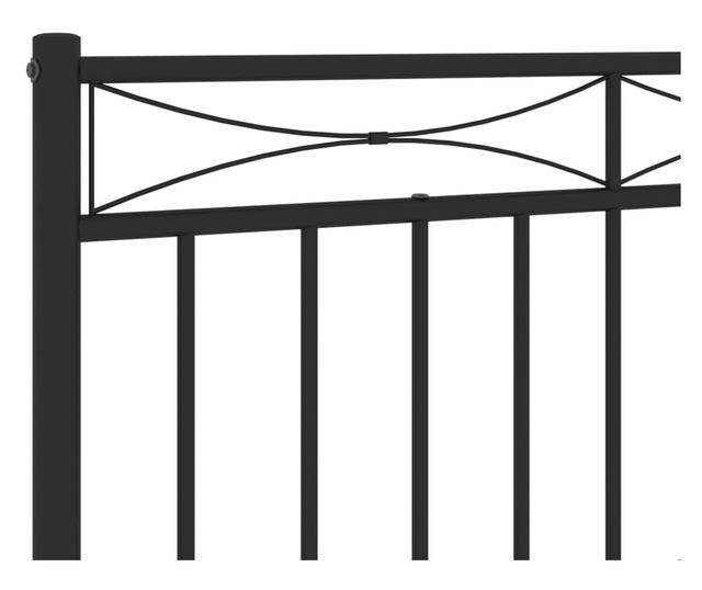 fekete fém fejtámla 180 cm