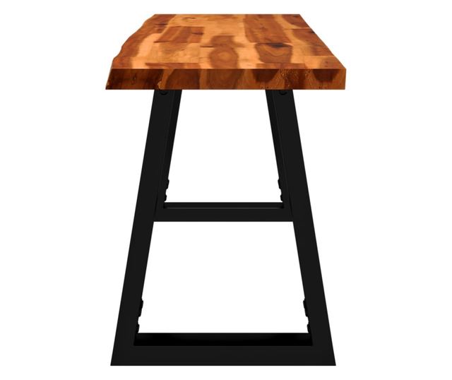 Пейка с естествен ръб 110 см от масивно акациево дърво