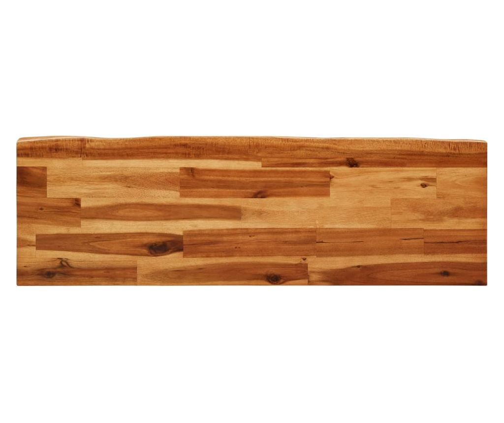Bancă cu margini naturale 110 cm, lemn masiv de acacia - 6
