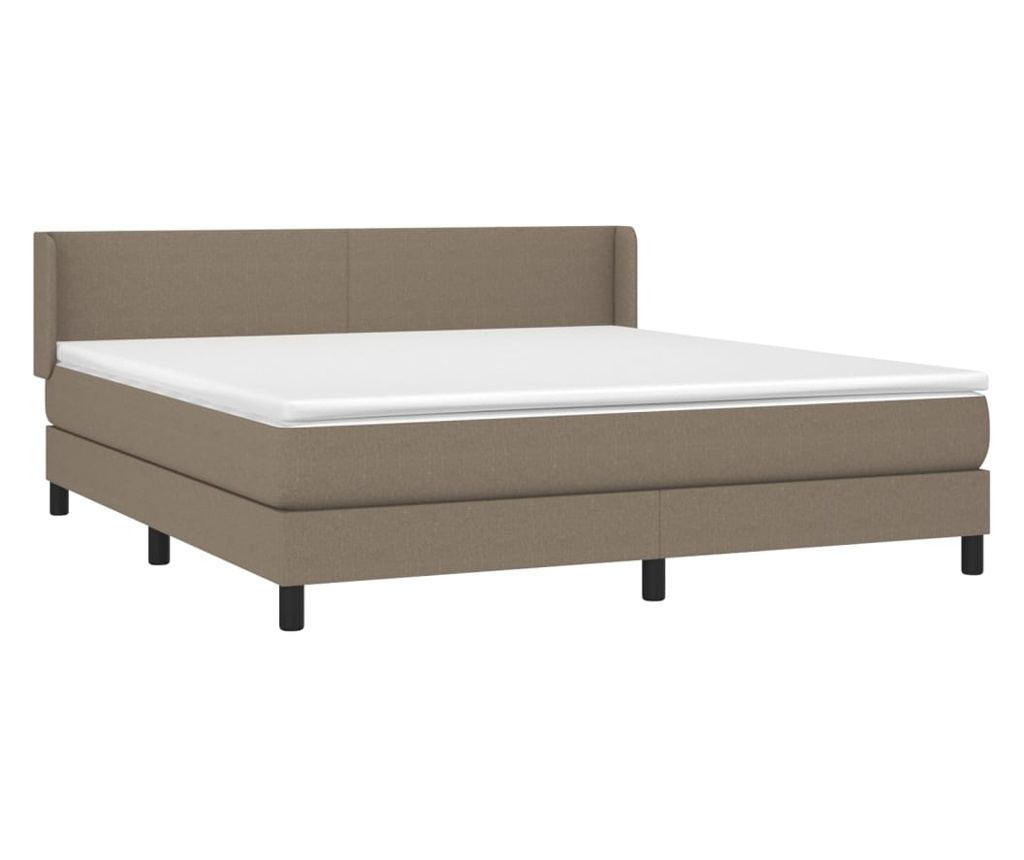 Boxspringová postel s matrací, taupe šedá, 160x200 cm textilní materiál - 3