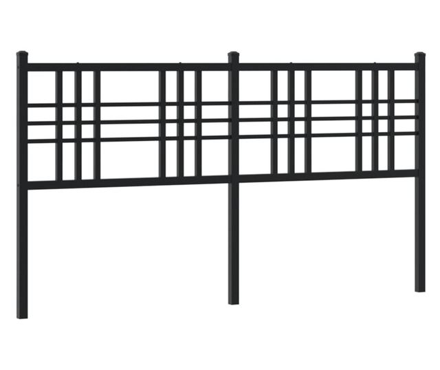 fekete fém fejtámla 160 cm