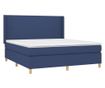 Боксспринг легло с матрак, синьо, 180x200 см, текстил thumbnail 3